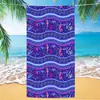 Toalha de Banho de Microfibra de Veludo Absorvente de Secagem Rápida Toalha de Praia para Natação Toalha de Praia Estampada de um Lado Toalha Esportiva para Yoga