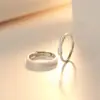 Anillo Abierto de Promesa de Plata Esterlina Rueda de la Fortuna, No se Desvanece, Diseño de Nicho de Alta Gama, Anillo de Pareja Versátil de Plata Pura