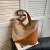 Bolso de Hombro con Combinación de Colores Clásicos, Simple y Versátil, Bolso Tote de Gran Capacidad, Bolso de Lona para Viajes Diarios, Bolso de Mano de Moda, Transfronterizo