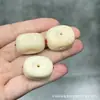 Accesorio Artesanal de Carbón de Fruta Marfil Natural, Pulsera Hecha a Mano DIY de Osito Tostado, Joyería de Moda