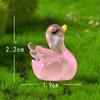 Cisne Mini Luminoso Lindo Transfronterizo Adornos de Jardinería de Paisaje Micro Accesorios de Resina de Cisne Pequeño de Dibujos Animados DIY