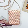 Bolso Hueco de Moda Estilo Coreano con Perlas 2025 Nuevo Verano Tendencia Elegante Bolso de Hombro Único para Mujer Cruzado Versátil de Moda