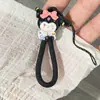 Lanyard Corto para Teléfono con Diseño Creativo Lindo de Dibujos Animados, Llavero de Memoria USB, Correa Antiperdida para Teléfono, Correa de Anillo para Dedo
