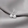 Pendientes de Plata de Imitación 925 con Aguja de Plata de Imitación y Perla de Imitación, Simples y Versátiles, Venta Directa de Fábrica, Wholesale, Estilo Nuevo de Primavera Cero