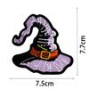 Pegatinas de tela adhesivas termofusibles para Halloween, accesorios bordados con diseño de calabaza y murciélago, especiales para decoración de equipaje, disponibles en lotes.