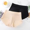 Pantalones de cadera completa con efecto falso, bragas de cintura media sin marcas de seda de hielo, pantalones de cadera completa 3D para mujer, artefacto de levantamiento de cadera sin marcas.