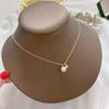 Collar de Perlas Naturales de Agua Dulce Campana Francesa para Mujer Pequeño Estilo Chanel de Alta Gama Sencillo Inyección de Oro de 14k Cadena Retro para Clavícula