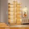 Estante de Livros Simples Prateleira de Chão Rack de Armazenamento Armário de Parede Integrado para Sala de Estar Armário de Armazenamento Rack de Armazenamento Doméstico Estante de Livros para Escritório