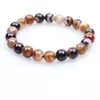 Zhou Lianfa Venta al por mayor Comercio exterior Taobao Ágata Negro Natural Ojo de Tigre Cristal Rosa Estilo Étnico Pulsera de Joyería Regalo