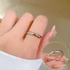[No se decolora] anillo de disco de acero de titanio geométrico minimalista estilo frío para hombres y mujeres ins de moda personalidad anillo simple para comida
