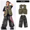 Roupas da Moda Street Dance Infantil Roupas de Performance Hip-Hop Legais para Meninos Fantasias de Dança para Performance de 1º de Junho Conjunto de Bateria Infantil