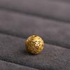 S925 prata oca contas redondas prata banhado a ouro antigo ouro diy artesanal padrão contas pulseira de contas acessórios de joias