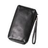 Nueva Bolsa de Mano de Cuero Genuino para Hombre de la Fábrica Luojia Billetera Larga de Cuero Suave para Mujer Bolso de Teléfono Móvil de Piel de Vaca Simple de Moda