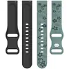 Adecuado para reloj Samsung watch7 de silicona bicolor con relieve láser, correa de repuesto para reloj de 18/20/22 mm