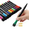 Marcadores de Pizarra Blanca Magnéticos Fuertes Borrables, Set de 12 Colores para Oficina y Enseñanza, Escritura Suave, En Stock