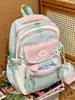 Nuevo Mochila de Estilo Universitario de Aspecto Elevado, Fresca y Dulce, Transparente, para Estudiantes de Secundaria y Preparatoria, Ligera para Viajes, Gran Capacidad
