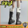 Botas de Caballero Retro Elegantes, Dulces y de Moda con Lazo y Tacón Grueso para Mujer en Otoño e Invierno con Diseño de Estilo Hada
