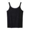 Youke seda chique pequena camisola feminina uso exterior verão bonito terno base interna francês top de renda
