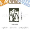 Nueva Plantilla de Pintura Calada de Montaña Nevada en el Bosque Más Vendida, Plantilla de Pintura para Decoración de Paredes en Lienzo de Diario con Paisaje Forestal