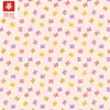 Tecido de Algodão Estampado com 40 Fios, Listras Coloridas Doces, Camisa Social Feminina Cartoon Fofa, Tecido para DIY Feito à Mão