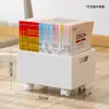 Estante de Livros sob a Mesa com Rodinhas, Caixa de Armazenamento de Livros, Empilhável, Grande Capacidade, Caixa de Armazenamento Móvel para Livros de Sala de Aula de Estudantes