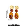 Aretes de resina con degradado geométrico estilo bohemio transfronterizo, un diseño único y sofisticado para mujer, con forma ovalada y un aspecto exagerado.
