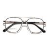 Gafas Xunge de doble haz, cuadradas, planas, de metal, con almohadilla nasal tipo silla de montar, con montura grande, para mujer.
