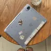 Funda de Oso de Té de la Tarde de Dibujos Animados para Apple iPad con ranura para lápiz Y-fold, mini anti-doblez, funda rígida para Air 8