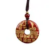 Colgante de Buda Nacimiento de los Doce Signos del Zodíaco con Sello Dorado de Arena de Cristal de Alto Contenido, Colgante de las Ocho Deidades Guardianas de Cinabrio, Fuente de Suministro para Transmisiones en Vivo