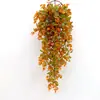 Rattan artificial transfronteiriço, plantas verdes artificiais de eucalipto de parede, flores decorativas para casa e exterior, trepadeiras de plantas artificiais pendentes