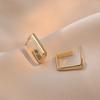 Pendientes sencillos retro de estilo Hong Kong para mujer, estilo frío, nuevos pendientes de moda, estilo coreano, elegantes pendientes de celebridad de Internet para mujer.