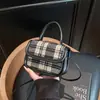 Bolsa Casual Xadrez de Personalidade Fresca e Doce, Bolsa de Ombro Moderna e Estilosa, Bolsa Transversal Simples, Bolsa Feminina Estilo Urbano