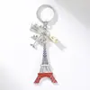 Llavero Creativo Aceite Goteando Torre Eiffel Avión Cámara Colgante de Aleación Regalo Conmemorativo de Viaje Accesorios para Llaves