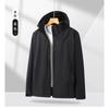 Chamarra de una sola capa 6266 para mujer con capucha, Chaqueta versátil casual para montañismo para hombre, Estilo a juego para parejas, Resistente a las manchas, Cortavientos, Manga larga