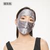Verano Nuevo Protector Solar Facial Completo de Seda para Mujer Sombrilla para Exteriores Mascarilla Transpirable Esquina del Ojo Ligera Suave Cubierta Facial