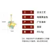 Estilo antiguo, sensación fresca y distante, nueva tendencia nacional china, mariposa dorada, material peligroso natural, aretes de jade en tono azul, aretes de botón estilo ins para mujer