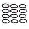 Pulseiras Elásticas de Doze Constelações Mais Vendidas Transfronteiriças para Homens e Mulheres, Pulseiras de Contas Coloridas Misturadas de Pedra Olho de Tigre Ágata Atacado