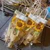 Ramo de Rosas para el Día de San Valentín, Girasol de Hilo de Flor Tejido a Mano, Ramo para el Día del Maestro, Clavel para el Día de la Madre