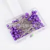 Alfinetes Perolados DIY Feitos à Mão, Alfinetes Especiais Coloridos de Contas Plásticas, Alfinetes de Posicionamento de Metal, Costura Doméstica
