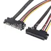 Cabo de Extensão SATA 7+15P Macho para Fêmea com Trava Cabo Conector Integrado de Dados de Energia para HD SATA 3.0