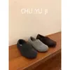 Primer Encuentro Ji Zapatos Birkenstock de Suela Gruesa de Felpa Zapatos Peludos Cálidos Zapatos de Algodón para Mujer 2026 Otoño/Invierno Nuevos Versátiles Birkenstock