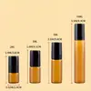 Botella de Vidrio Marrón de 2ml 3ml 5ml 10ml para Perfume y Aceite Esencial Botella Roll-on a Prueba de Luz