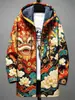 Chaqueta de algodón con capucha de manga larga, nueva para 2026, estilo europeo y americano, estampado digital 3D, ropa exterior casual de manga larga con capucha para hombre
