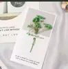 Tarjeta de felicitación de flores secas pequeñas, frescas y creativas, tarjeta de felicitación de bendición para la temporada de inauguración de arte, hecha a mano, DIY, tarjeta de felicitación de agradecimiento para el día del maestro