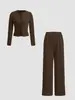 Transfronterizo 2025 nuevo AliExpress Amazon Europa y Estados Unidos suministro transfronterizo casual ajustado botón manga larga pantalón de pierna ancha