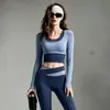 Ropa de Yoga Color Block Patchwork Manga Larga Patchwork Pantalones Deportivos Largos Transpirables Secado Rápido Conjunto de Ropa para Fitness y Entrenamiento