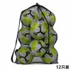 Bolsa de rede para futebol de grande capacidade, comporta 20 bolas, bolsa de bola estilo rede para guardar bolas de futebol, basquete e vôlei, com alça de ombro, bolsa de bola para treinamento
