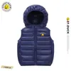 Nueva Chaqueta Ligera de Algodón Cálido para Niños Pequeños, Medianos y Bebés, Chaleco con Capucha Simple Versátil para Usar por Encima, Envío Directo de Una Pieza