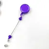 Porta-cartão retrátil transfronteiriço com fivela de puxar fácil, chaveiro de contas DIY, cordão retrátil para crachá de enfermeiro, disponível para atacado