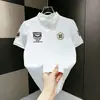 Camisa Polo de Manga Corta para Hombre Jiangfu al por Mayor con Insignia Bordada 2026 Estilo Coreano Corte Ajustado Camiseta Guapa para Hombre